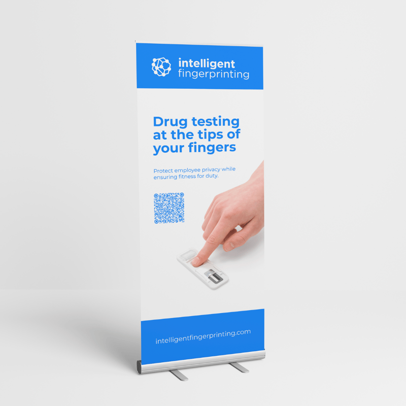 Fingerprint Drug Testing Pull-up Banner design